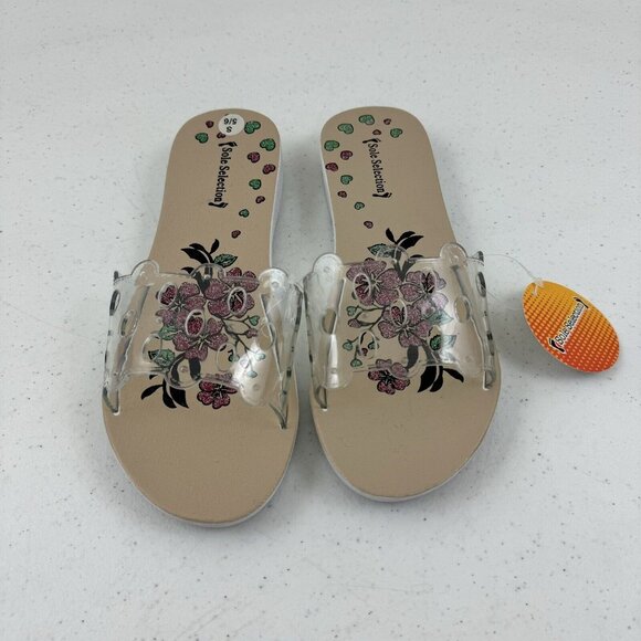 other Shoes - Sole Selection Women's Sandals Beige w/ Red Glittery Flowers Small 5/6  (37)